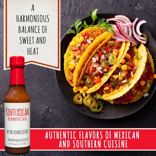 Vista 3 de Kentuxican Salsa picante Bourbon - Salsa picante mexicana prémium hecha con auténtico bourbon de Kentucky, habanero, Carolina Reaper, Chile