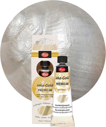 Vista 12 de Viva Decor® Inka Gold Premium Set (oro, oro rosa, oro viejo, 3 x 1,41 oz) pintura acrílica metálica - juego de pintura artesanal - pinturas