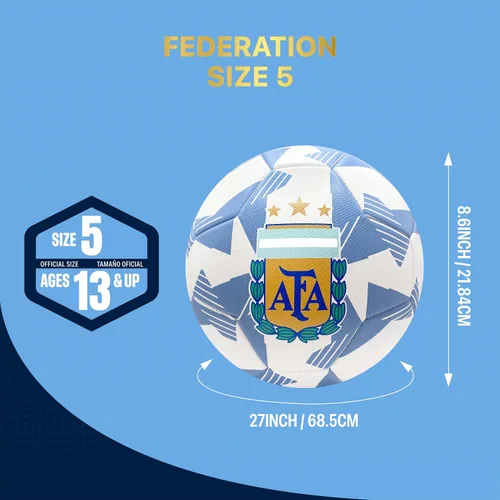 Vista 5 de Icon Sports Balón de fútbol de la Asociación Argentina de Fútbol con licencia