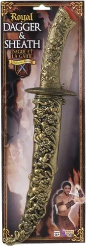 Vista 2 de Forum Novelties Daga medieval con vaina, Oro, Talla única