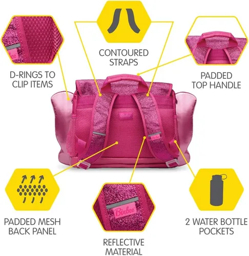 Vista 6 de Bixbee Mochila para niños pequeños con alas Edades de 3 a 5 Guardería preescolar y primaria para niños rubí frambuesa Ruby Raspberry S Viajar