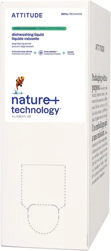 Vista 22 de ATTITUDE Jabón para Platos, Verificado por EWG, Líquido para Lavar Platos a Base de Plantas y Vegano, De Origen Natural, Aroma a Ralladura