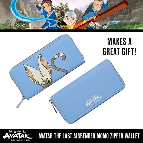 Vista 6 de Concept One Avatar The Last Airbender Momo Peek-A-Boo - Cartera con cremallera color azul