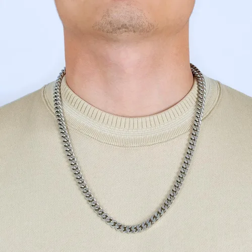Vista 3 de Tienda Collection Stainless Steel 8MM Cuban Chain