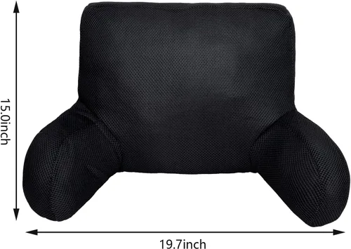 Vista 5 de Cojín lumbar de respaldo para sillón, suave y acogedor, cómodo respaldo de felpa, almohadilla de respaldo acogedor, almohada de lectura que alivia