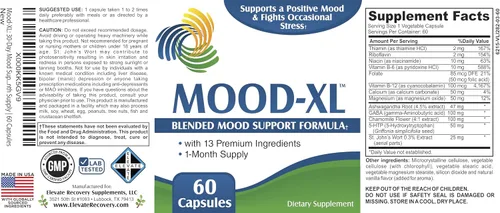 Vista 7 de Estabilizador del estado de ánimo-XL: Suplemento de apoyo del estado de ánimo con 13 ingredientes activos que incluyen 5-HTP, Ashwagandha, GABA