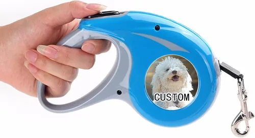 Vista 8 de Correa retráctil personalizada para perros con foto y texto, correa retráctil personalizada para perros pequeños y grandes