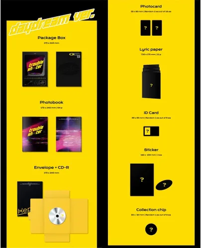 Vista 2 de dreamus Kep1er - 3er mini álbum TroublesHOOTER photobook (ver Daydream) + póster plegado de pedido anticipado