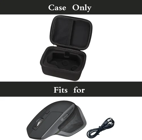 Vista 7 de Mchoi - Funda rígida para Logitech MX Master 4/3/3S/2S, funda rígida de EVA, a prueba de golpes, resistente al agua, almacenamiento de cable