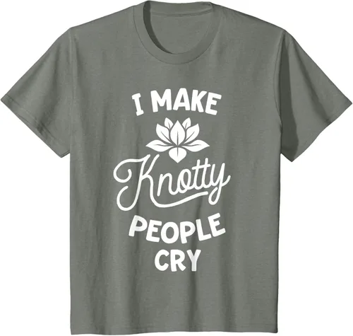 Vista 88 de Camiseta divertida de terapia de masaje I Make Knotty People Cry, Negro, S
