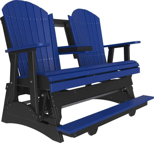Vista 15 de LuxCraft Adirondack Balcony Glider - 5 pies con consola desplegable (Aruba en negro)