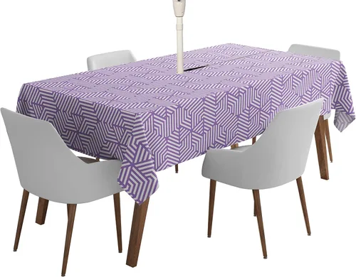 Vista 50 de Mantel cuadrado para interiores y exteriores de 58 x 58 pulgadas, mantel cuadrado impermeable para mesa de patio, manteles de primavera/verano