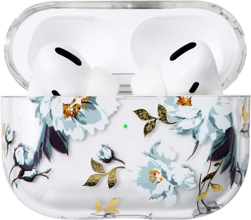 Vista 14 de AKABEILA Funda compatible con Apple Airpods Pro para mujer, transparente con diseños, policarbonato duro, a prueba de golpes [LED frontal visible]