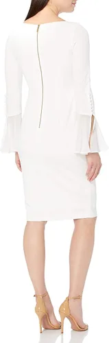 Vista 2 de Calvin Klein Sheath Chiffon Bell Sleeves Womens Casual Dresses
