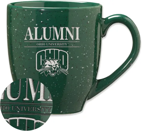 Vista 41 de Rico Industries NCAA Illinois Fighting Illini Alumni - Taza de café de cerámica moteada grabada con láser de 16 onzas