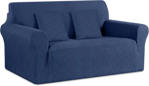 Vista 37 de Ruaozz Funda elástica para sofá de 1 pieza, fundas para sofá de 3 cojines, funda universal antideslizante para sofá, funda lavable de jacquard