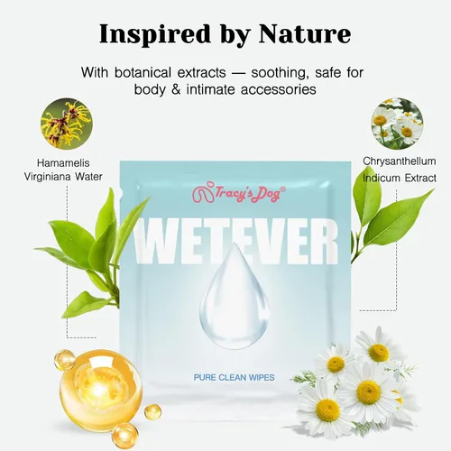 Vista 3 de Tracy's Dog Toallitas femeninas, toallitas húmedas íntimas naturales con pH equilibrado para mujeres y parejas, paquetes de viaje envueltos