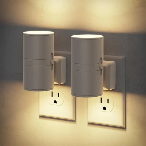 Vista 36 de JandCase - Luz nocturna enchufable, luz nocturna giratoria con 3 colores, regulable