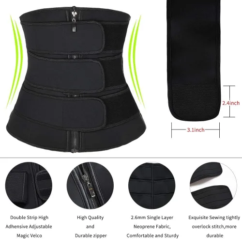 Vista 3 de Entrenador de cintura para mujer, pérdida de peso, moldeador de cuerpo, faja moldeadora de cintura, faja moldeadora de abdomen