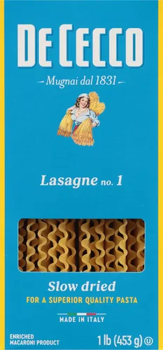 Vista 2 de De Cecco Pasta de sémola, lasaña No.1, 1 libra