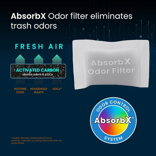 Vista 3 de SensorCan Absorbs - Tecnología de carbón activado natural, biodegradable para usar con iTouchless compartimento de tamaño estándar AbsorbX Odor