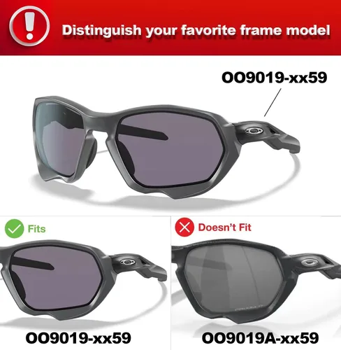Vista 4 de Prizo ORL Lentes polarizadas de repuesto para gafas de sol Oakley Plazma OO9019-2 Sets