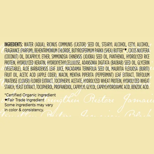 Vista 9 de SheaMoisture - Acondicionador sin enjuague, paquete de 3 – Aceite de ricino negro jamaicano para fortalecer y restaurar la fórmula para reparar