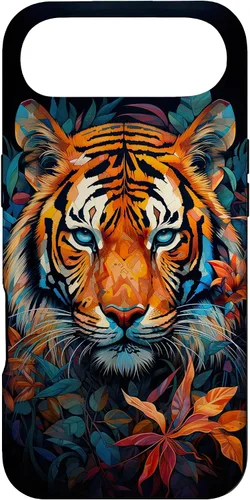 Vista 27 de Watercolor Tiger Face Design Wild Animal Big Cat Tiger Case for iPhone 17
