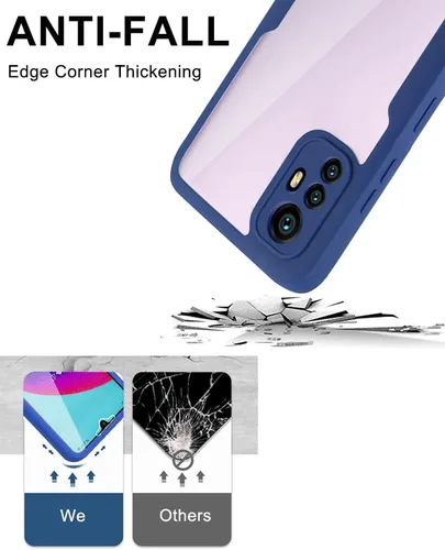 Vista 3 de Funda compatible con Xiaomi Poco X3 NFC, compatible con Xiaomi Poco X3 Pro/Poco X3 Case Protector de pantalla incorporado 2 en 1 Funda para teléfono