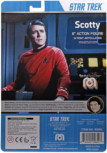 Vista 5 de Mego Scotty Star Trek Figura de acción de 8 pulgadas