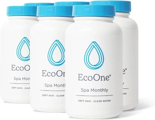 Vista 8 de EcoOne Spa Mensual Tratamiento de Spa Suave y Natural Limpiador Acondicionador para Tina de Hidromasaje, Piscina y Spa Limpiador para Tina