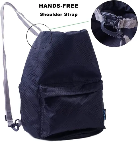 Vista 7 de Contenedor de viaje de comida para perros, bolsa de viaje de comida para perros, 42 tazas 10L con bolsillo frontal de almacenamiento y correa