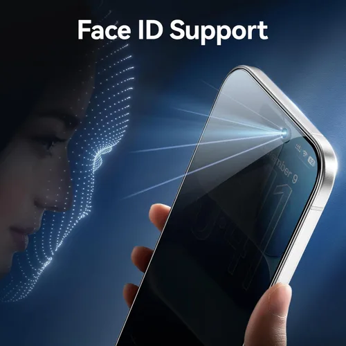 Vista 7 de SMARTDEVIL Paquete de 2 protectores de pantalla de privacidad para iPhone Air, vidrio templado 9H antiespía de 28°, resistente a impactos
