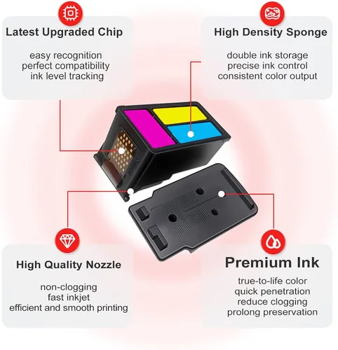 Vista 4 de Ankink 275XL 276XL Paquete combinado de tinta de repuesto para cartuchos de tinta Cannon 275 y 276 para Canon PG-275 XL Color negro para impresora