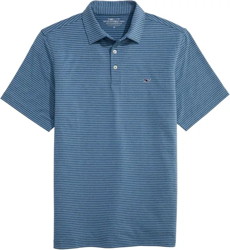 Vista 7 de Vineyard Vines Polo Bradley Stripe Sankaty para hombre Ocean Breeze Tejeda