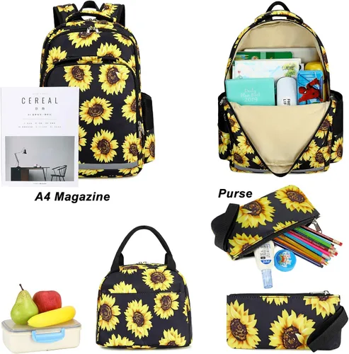 Vista 6 de BTOOP Mochilas escolares para niñas, mochila ligera y bonita bolsa de almuerzo para niños y estuche para lápices