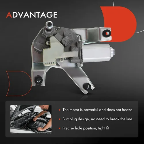 Vista 6 de A-Premium Motor del limpiaparabrisas trasero compatible con Dodge Caliber 2007-2012 Hatchback y Jeep Patriot 2007-2017, Compass 2007-2017