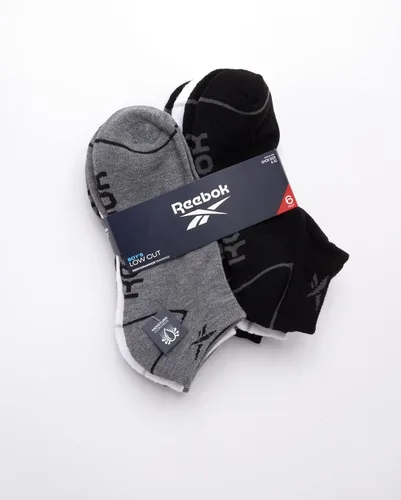Vista 2 de Reebok Calcetines básicos de corte bajo Cushion Comfort para niños (paquete de 6)
