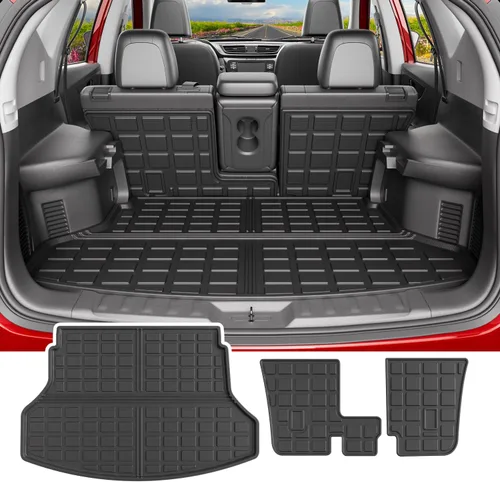 Vista 9 de powoq Alfombrilla de carga y respaldo compatibles con Toyota RAV4 2013-2017 Alfombrilla para maletero y respaldo