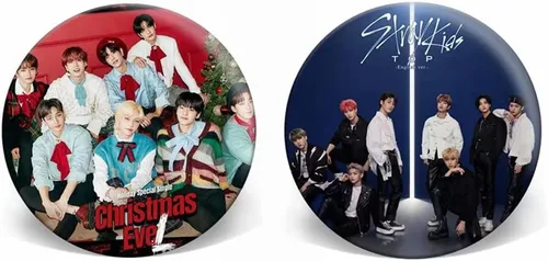 Vista 3 de WGEEEY Kpop Stray Kids - Juego de regalos para niños tarjeta fotográfica para niños calcomanías pulsera protector facial anillos collar colgante pin