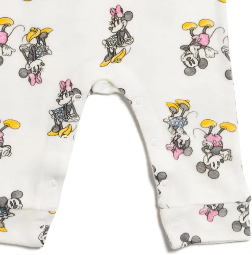 Vista 6 de Disney Mickey Mouse Minnie Mouse - Overol para bebé y niña con broche para dormir y jugar recién nacido a bebé