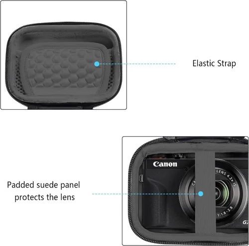 Vista 6 de Natbok Carrying Case for Fujifilm X100VI/ X100V Accessories，Compatible with 2 Pack Tempered Glass Screen Protector,Travel Storage Bag Protective