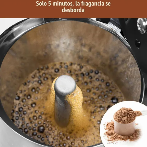 Vista 2 de Houkiper - Cafetera de café expreso, 4 tazas de 6.8 fl oz, cafetera italiana