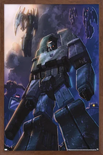 Vista 17 de Trends International Hasbro Transformers - Póster de pared Decepticons, 14.725 x 22.375 pulgadas, versión enmarcada de madera de granero