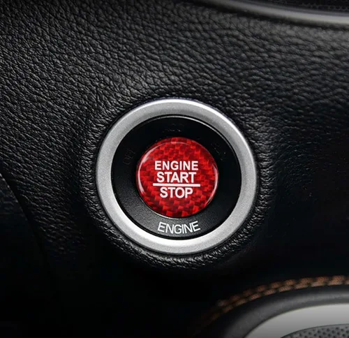 Vista 2 de Cubierta de botón de arranque y parada del motor para Dodge Challenger SRT Charger Durango y Jeep Grand Cherokee Compass, accesorios de automóvil