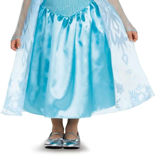 Vista 4 de Disfraz de Elsa clásico para niñas pequeñas de Disguise, Un solo