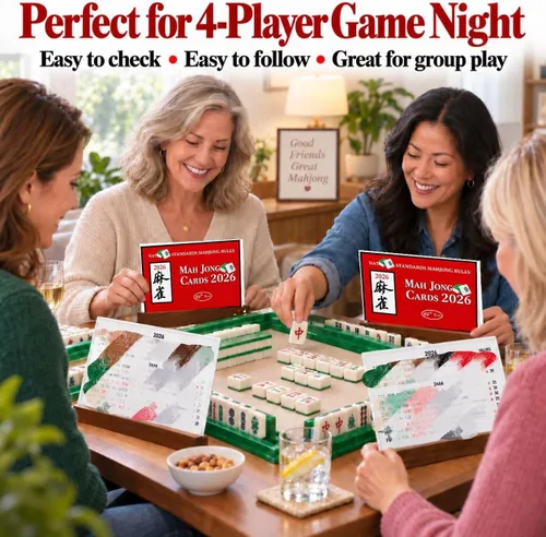 Vista 4 de Mahjong Cards 2026 American Mahjong Tarjetas de referencia, juego