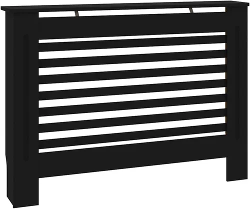 Vista 25 de vidaXL Cubierta del radiador, gabinete de cubierta de calentador de diseño de listones con estante de almacenamiento superior, ocultar tubos Marrón