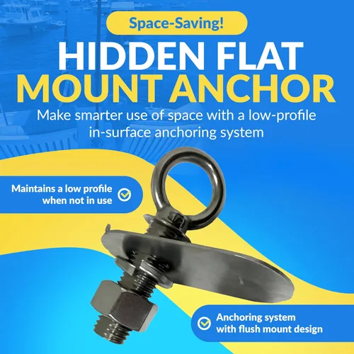 Vista 2 de Ancla, Remolques utilitarios, Barcos, Superficie de la cubierta, Seguro, Carga, Juguetes, Amarre, Resistente, Acero inoxidable Low-Profile Dock