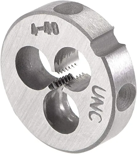 Vista 4 de uxcell 4-40 UNC Tap and Die Set, HSS Macho de rosca de máquina con Troquel de rosca redondo, mano derecha